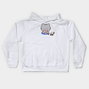 Reading Cat Kids Hoodie